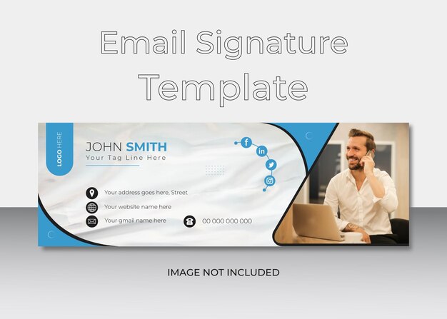 Email Signature Template or Modern Social Media Cover Design