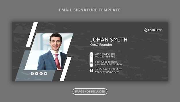 Email signature template  and personal social media cover design