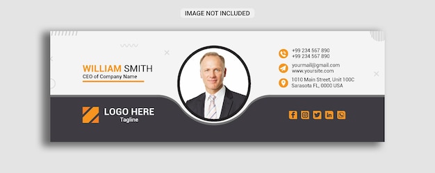 Email signature template and personal social media cover design