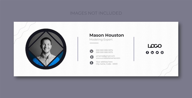 Email signature template and profile cover design