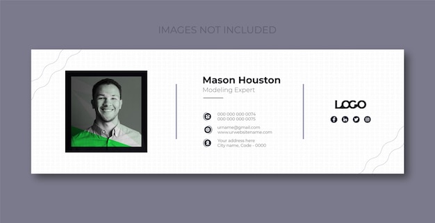 Email signature template and profile cover design