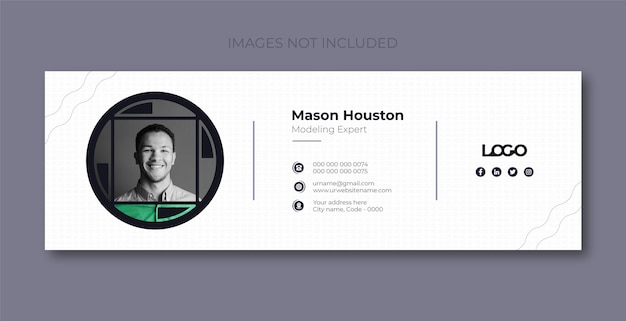 Email signature template and profile cover design