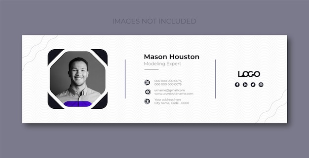 Email signature template and profile cover design