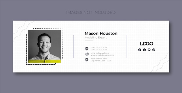 Email signature template and profile cover design