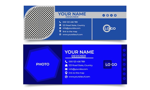 Email signature template for your personal profile brand business company corporate office