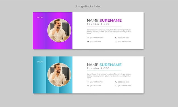 Email Signatures Template Vector Design Professional Email Signature Template