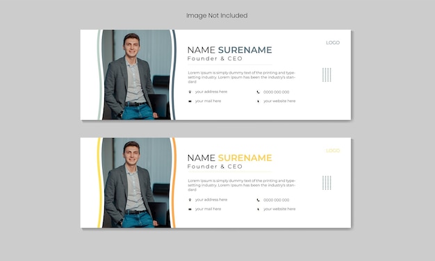 Email Signatures Template Vector Design Professional Email Signature Template