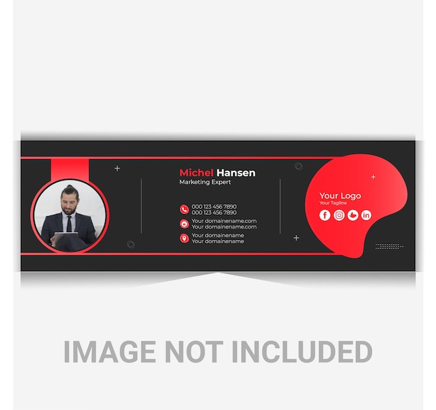 Email signture Modern Business Email signature template or email footer and personal