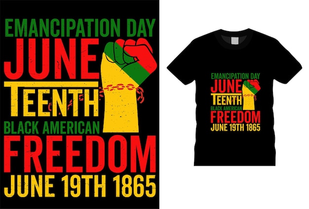 Emancipation Juneteenth black american freedom national holyday african americanvector template