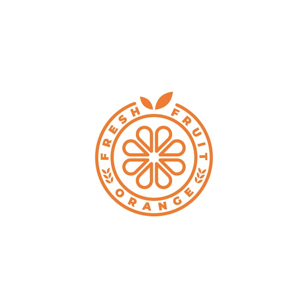 Emblem, badge, stamp, sticker orange logo design