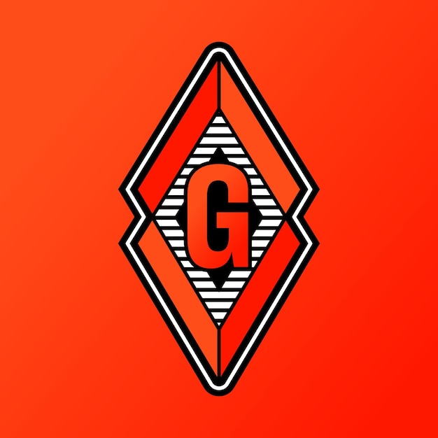 emblem logo letter g for football club