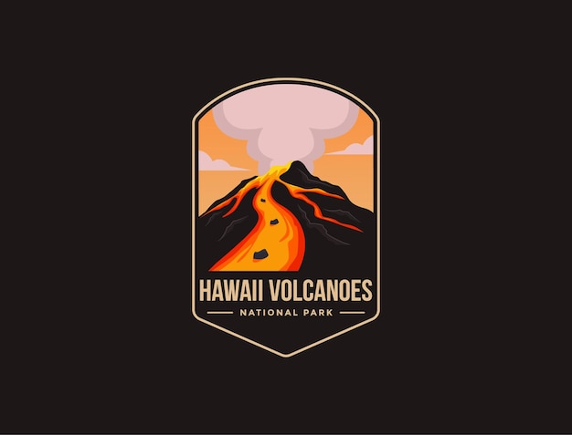 Emblem patch logo of  Hawaii Volcanoes National park