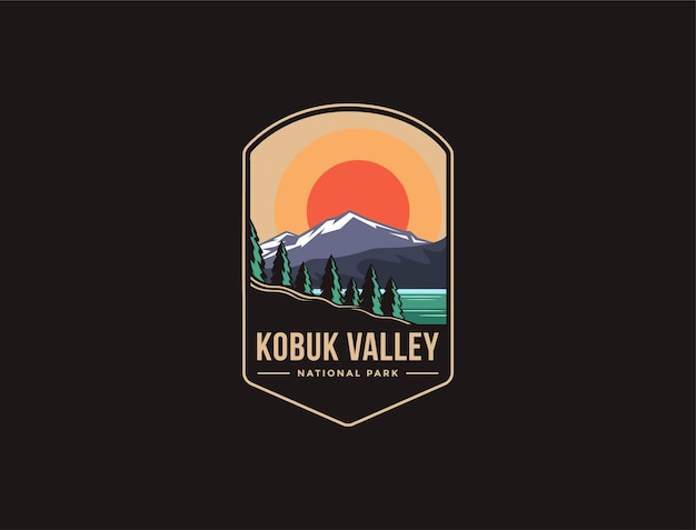 Emblem patch logo illustration of Kobuk Valley National Park