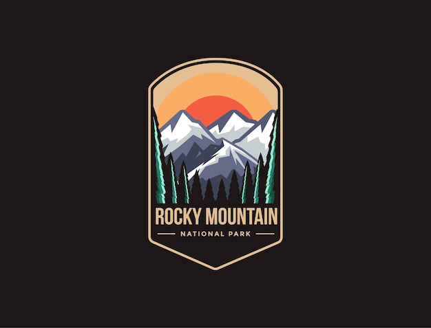 Emblem patch logo of  Rocky Mountain National park