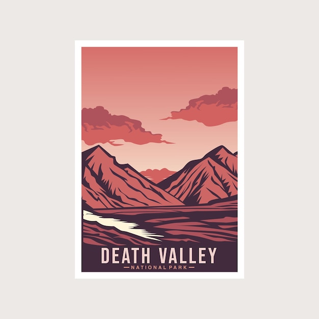 Emblem sticker patch logo illustration of Death Valley National Park