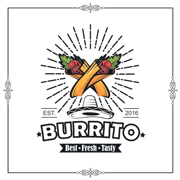 emblem with burrito