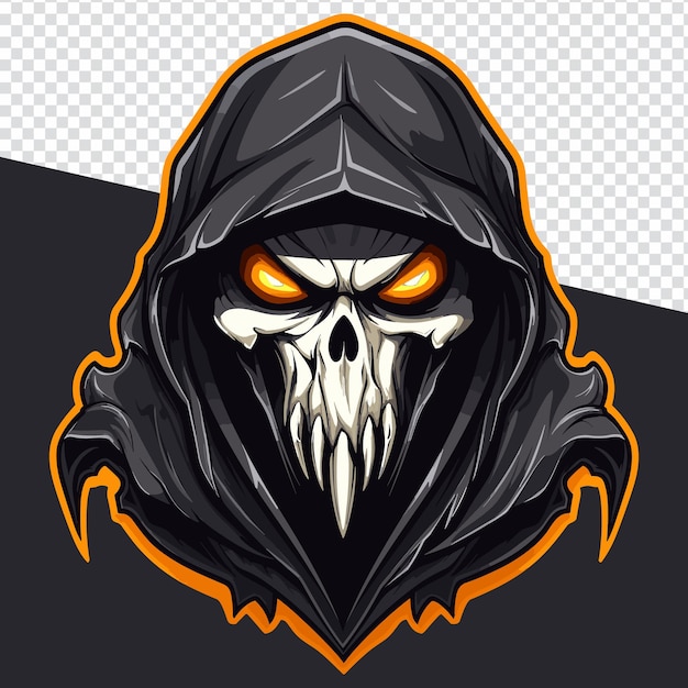 Embrace the Shadows Edgy Dark Reaper Mascot Logo Designs for Sports Esports amp Apparel