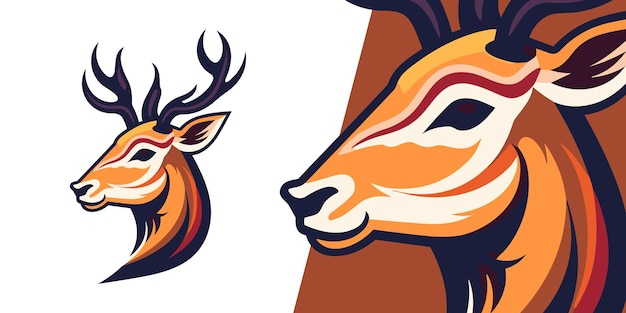 Embrace Victory Modern Deer Mascot Logo Concept for Sporty Badges Team Emblems and TShirt