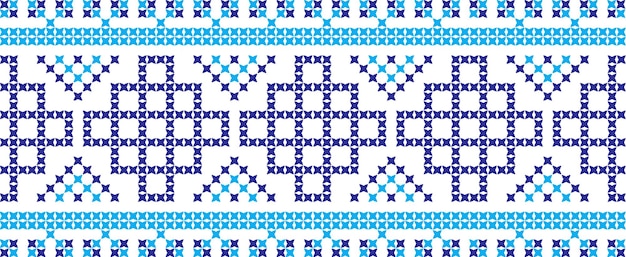 Embroidered Ukrainian national pattern cross