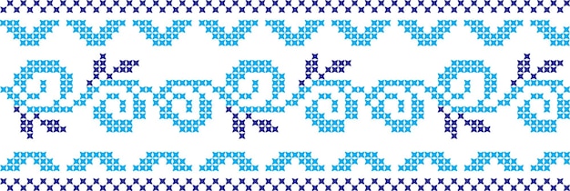 Embroidered Ukrainian national pattern cross