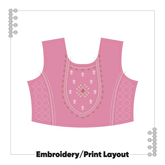 Embroidery or Print layout