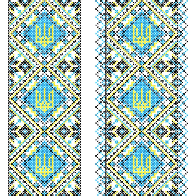 Embroidery. Ukrainian national ornament decoration. Vector illustration