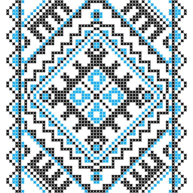 Embroidery. Ukrainian national ornament decoration. Vector illustration