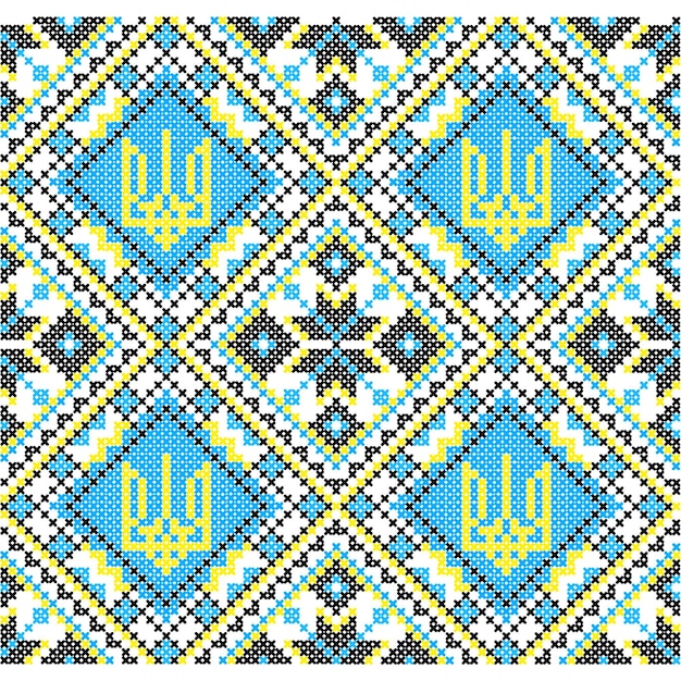 Embroidery. Ukrainian national ornament decoration. Vector illustration