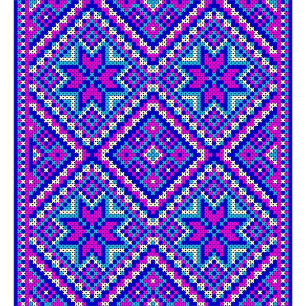 Embroidery. Ukrainian national ornament decoration. Vector illustration