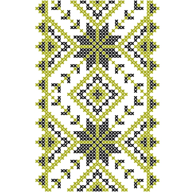 Embroidery. Ukrainian national ornament decoration. Vector illustration