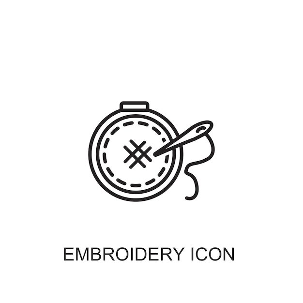 Embroidery vector icon icon