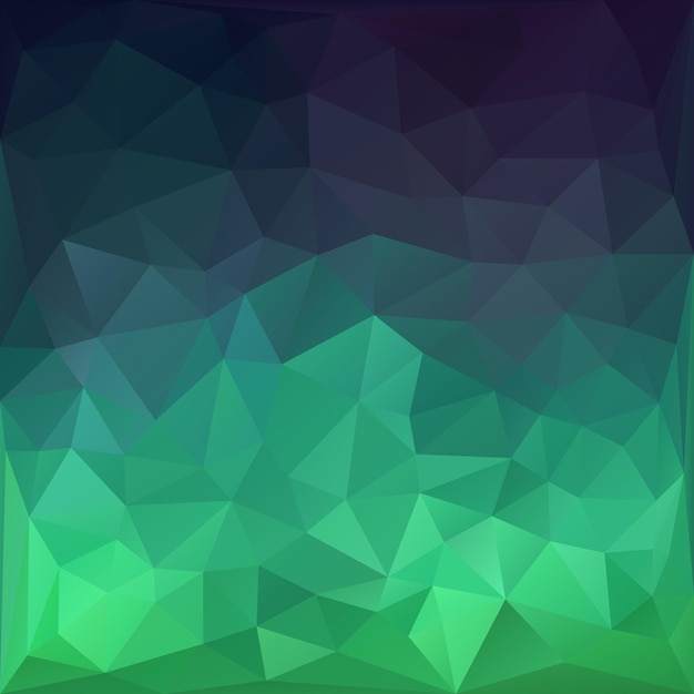 Emerald green and dark blue polygonal background