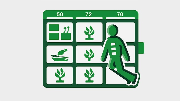 Vector emergency evacuation plan with fire safety vector illustration