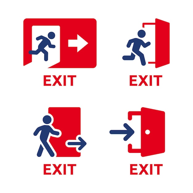 Emergency exit icon.