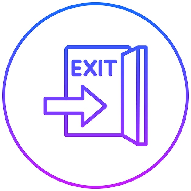 Emergency Exit Vector Illustration