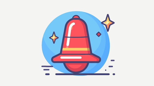 Emergency Siren Icon in Comic Style for Police Alerts