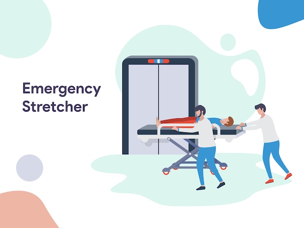 Vector emergency stretcher illustration