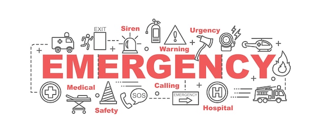 emergency vector banner