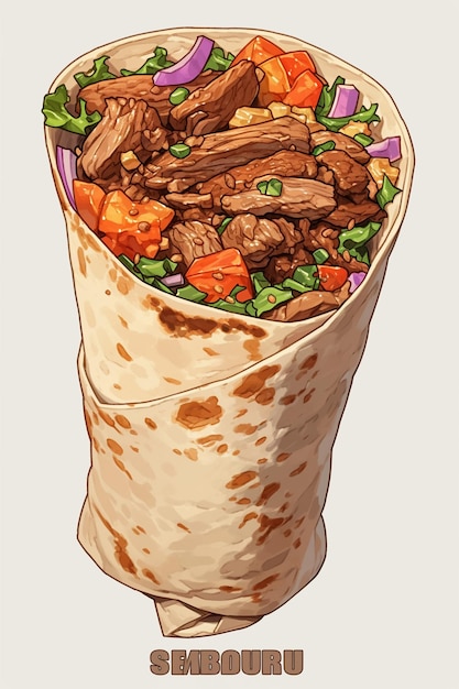 Emirati Shawarma and Spiced Meat Wrap