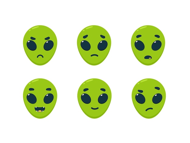 The emoticon of green alien - Feedback emoticon smiley.