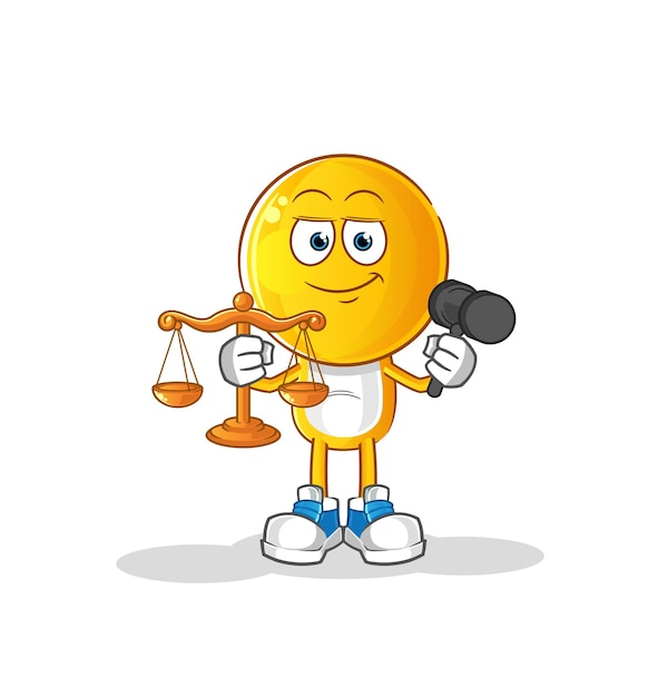 Emoticon head cartoon lawyer cartoon cartoon mascot vector