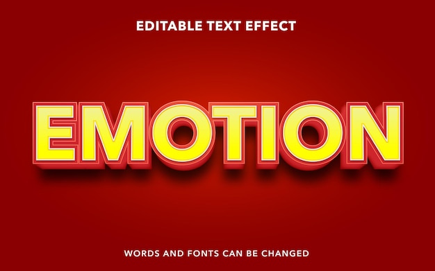 Emotion Editable Text Effect