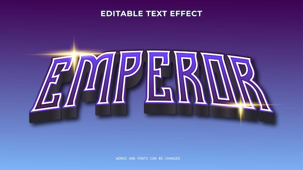 Emperor 3d editable text effect style