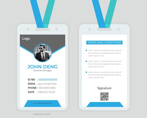 Employee Id card design Template For Your Business