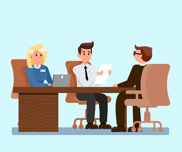 Employers Interviewing Applicant Illustration