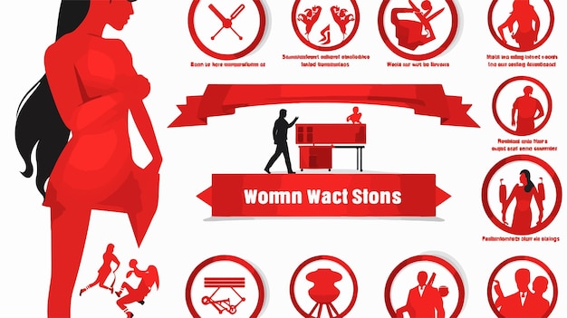 Empowering Women Icon with Bonus Passionate Images Vector Illustration