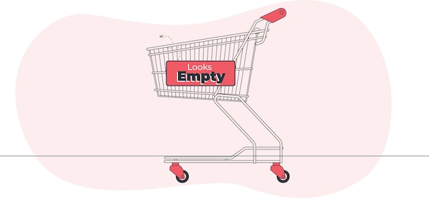 Vector empty cart