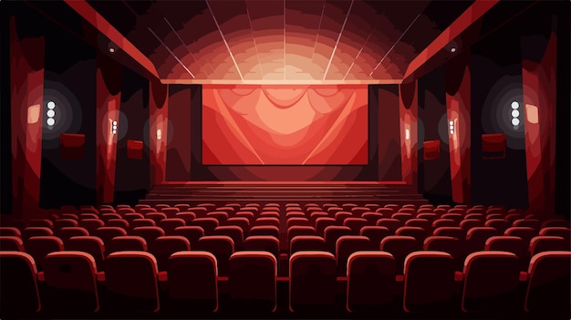 Empty Cinema Hall Nobody Movie Theater Theatre Screen Background