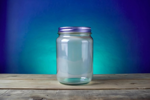 Vector empty glass jar