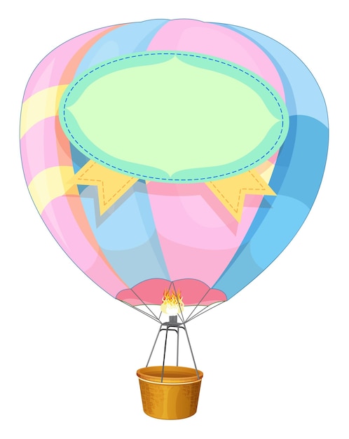 empty hot air balloon illustration on a white background